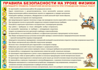 Таблица Правила безопасности на уроке физики 1000*1400 винил	 - «globural.ru» - Чайковский