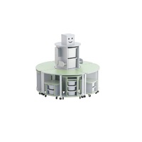 Модуль-стеллаж "Робот- Робик" (серый-фисташковый) - «globural.ru» - Чайковский