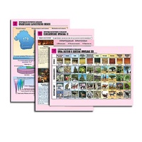 Комплект таблиц по географии раздаточных "Природа материков и океанов" (цвет, лам, формат А4, 12  штук) - «globural.ru» - Чайковский