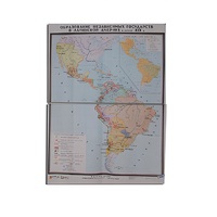 Учебная карта "Образование независимых государств в Латинской Америке" 1030*1420 мм (матовое, 2-стороннее лам.) - «globural.ru» - Чайковский