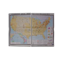 Учебная карта "США в конце XIX - начало XXвв" 1360*1000 мм (матовое, 2-стороннее лам.) - «globural.ru» - Чайковский