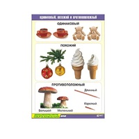 Таблица демонстрационная "Одинаковый, похожий и противоположный" (винил 70x100) - «globural.ru» - Чайковский