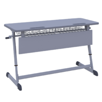 Парта двухместная Nomad V с полиуретановой кромкой регулируемая по высоте  - «globural.ru» - Чайковский