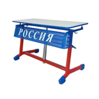 Стол ученический двухместный "Патриот-2о" на газовом лифте (р.гр. № 3-7 и наклоном столешницы) - «globural.ru» - Чайковский
