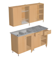 Мебель кухонная (столы с гигиеническим покрытием, шкаф для хранения посуды, сушка для посуды, моечная раковина) - «globural.ru» - Чайковский