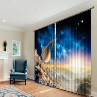 Комплект светонепроницаемых штор "Космическая история" - «globural.ru» - Чайковский