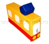 Напольная мягкая игрушка «Трамвай» каталка - «globural.ru» - Чайковский