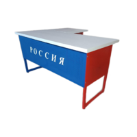 Стол преподавателя "Патриот" угловой с выкатной тумбой - «globural.ru» - Чайковский