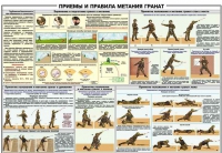 Плакат "Приемы и правила метания гранат" - «globural.ru» - Чайковский