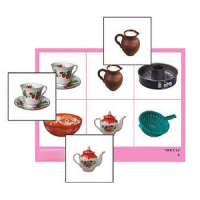 Лото "Посуда" (4 планшета, 24 карточки, цветное, ламинированное) - «globural.ru» - Чайковский