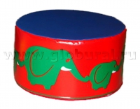 Пуфик «Слоны» (шелкография, ВИК) - «globural.ru» - Чайковский