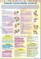 Стенд "Наши пальчики устали" (зарядка) - «globural.ru» - Чайковский