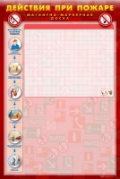 Магнитно-маркерная плакатница "План эвакуации" с фолиями + комплект тематических магнитов - «globural.ru» - Чайковский