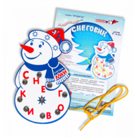Игровое пособие Шнур-грамотей "Снеговик" - «globural.ru» - Чайковский