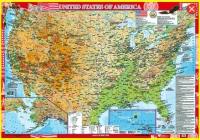 Настенная карта Соединенных Штатов Америки на английском языке (учебная) - «globural.ru» - Чайковский