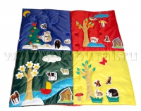 Дидактический коврик «Времена года» с дополнительными аппликациями животных (ВИК) - «globural.ru» - Чайковский