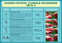 Стенд "Вязание крючком. Условные обозначения. Часть 2" - «globural.ru» - Чайковский