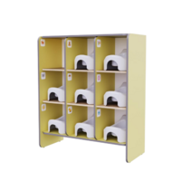 Детский стеллаж под горшки из коллекции «НЕГА» (желтый) - «globural.ru» - Чайковский