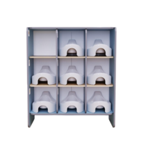 Детский стеллаж под горшки из коллекции «НЕГА» (голубой) - «globural.ru» - Чайковский