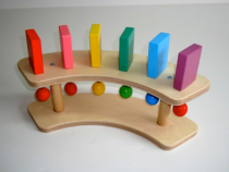 Тактильно-развивающая панель "Разноцветное домино" (3 домино, стартовая) - «globural.ru» - Чайковский