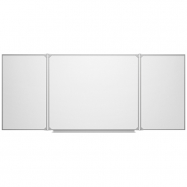 Доска магнитно-маркерная настенная трехэлементная белая полимерная - «globural.ru» - Чайковский