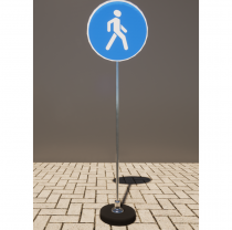 Знак дорожный "Пешеходная дорожка" 4.5.1 типоразмер 40 на стойке с основанием 3кг - «globural.ru» - Чайковский