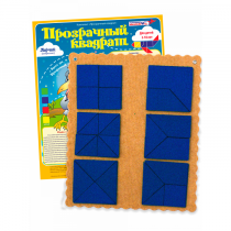 Прозрачный квадрат Ларчик (ковролин, синий)   - «globural.ru» - Чайковский