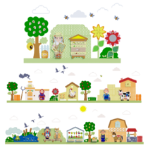 Набор декоративно-развивающих панелей "Деревенька" - «globural.ru» - Чайковский