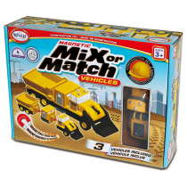 Магнитный конструктор Транспорт "Смешай и собери". Серия Строительная техника. Стартовый набор - «globural.ru» - Чайковский