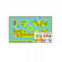 Игровой коврик "Дорожное движение - 2" с набором транспортных средств - «globural.ru» - Чайковский