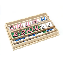 Трехцветный большой подвижный алфавит-прописные наклонные - «globural.ru» - Чайковский