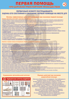 Плакат "Первичный осмотр пострадавшего, оценка его состояния и оказание первой помощи на месте ДТП " 1000*1400 винил - «globural.ru» - Чайковский