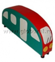 Напольная мягкая игрушка «Автобус»  каталка - «globural.ru» - Чайковский