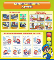 Стенд "Безопасность детей" (вариант 1) - «globural.ru» - Чайковский