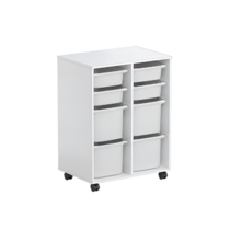 Тумба мобильная для пособий (белый) - «globural.ru» - Чайковский