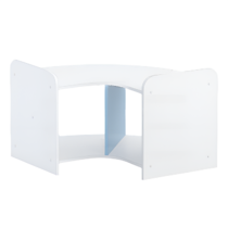 Стеллаж для пособий 7 (белый/прибрежный синий) - «globural.ru» - Чайковский