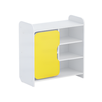 Тумба для игрушек и пособий "Росток 2" (белый/желтый) - «globural.ru» - Чайковский