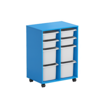 Тумба мобильная для пособий (синий) - «globural.ru» - Чайковский