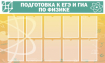 Стенд "Подготовка к ЕГЭ и ОГЭ по физике вариант 2 (10 карманов)" - «globural.ru» - Чайковский