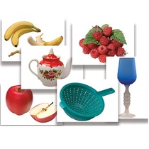 Набор предметных картинок "Фрукты, ягоды, орехи. Посуда" - «globural.ru» - Чайковский