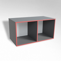 Открытая настенная полка-2-х секционная ТР2 ЛДСП  - «globural.ru» - Чайковский