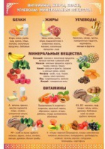 Стенд "Витамины, жиры, углеводы" - «globural.ru» - Чайковский