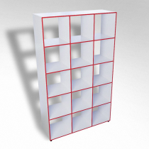 Шкаф открытый многосекционный ТР15 ЛДСП  - «globural.ru» - Чайковский