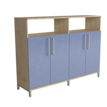 Шкаф-стеллаж закрытый "Умник" (две секции) - «globural.ru» - Чайковский