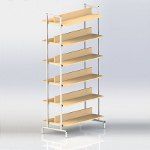 Стеллаж 2-сторонний на металлокаркасе - «globural.ru» - Чайковский