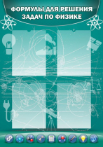 Стенд "Формулы для решения задач по физике" (вариант 3) - «globural.ru» - Чайковский