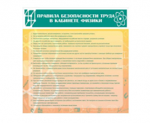 Стенд "Правила безопасности труда в кабинете физики" - «globural.ru» - Чайковский
