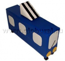 Напольная мягкая игрушка «Троллейбус» каталка - «globural.ru» - Чайковский