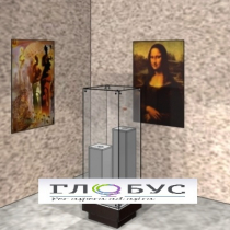 Витрина музейная с двумя внутренними пьедесталами - «globural.ru» - Чайковский