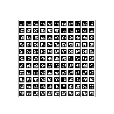 Поле aruco-меток, не бликующая поверхность 101 метка - «globural.ru» - Чайковский